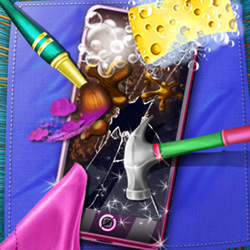 play Dotted Girl Broken Phone game