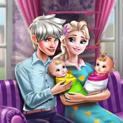 play Ice Queen Twins Family Day game