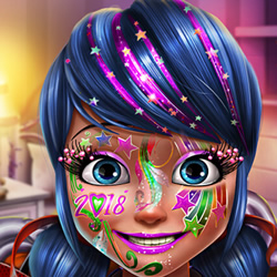 play Dotted Girl New Year Makeup game