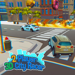play 2 Player 3D City Racer game