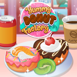 play Papa's  Pizzeria - Yummy Donut Factory game