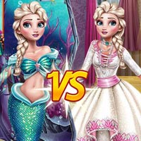 play Elsa Mermaid Vs Princess game