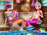 play Mermaids Bffs Realife Sauna game