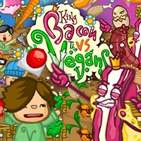 play King Bacon VS Vegans game