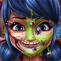 play Dotted Girl Halloween Makeup game
