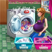 play Pregnant Princess Laundry Day game