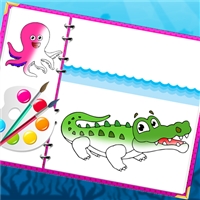 play Sea Creatures Coloring Book game