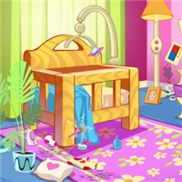 play Baby Doll House Cleaning Game game