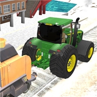 play Tractor Towing Train game
