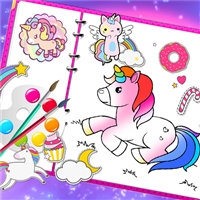 play Fabulous Cute Unicorn Coloring Book game