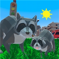 play Raccoon Adventure City Simulator 3D game