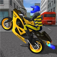 play Police MotorBike Race Simulator 3D game