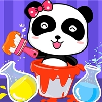play Baby Panda Color Mixing Studio game