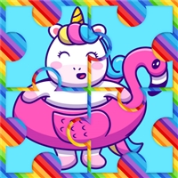 play Cute Rainbow Unicorn Puzzles game