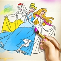 play Princesses Coloring Book game